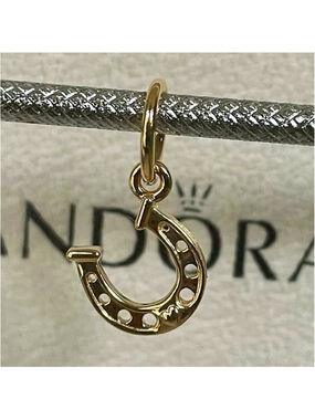 BRAND NEW❗️Pandora 14k Solid Gold My Lucky Horseshoe Dangle Charm